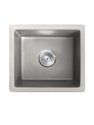 Vertu-T Undermount Smoke Grey NuGranite Bar Sink